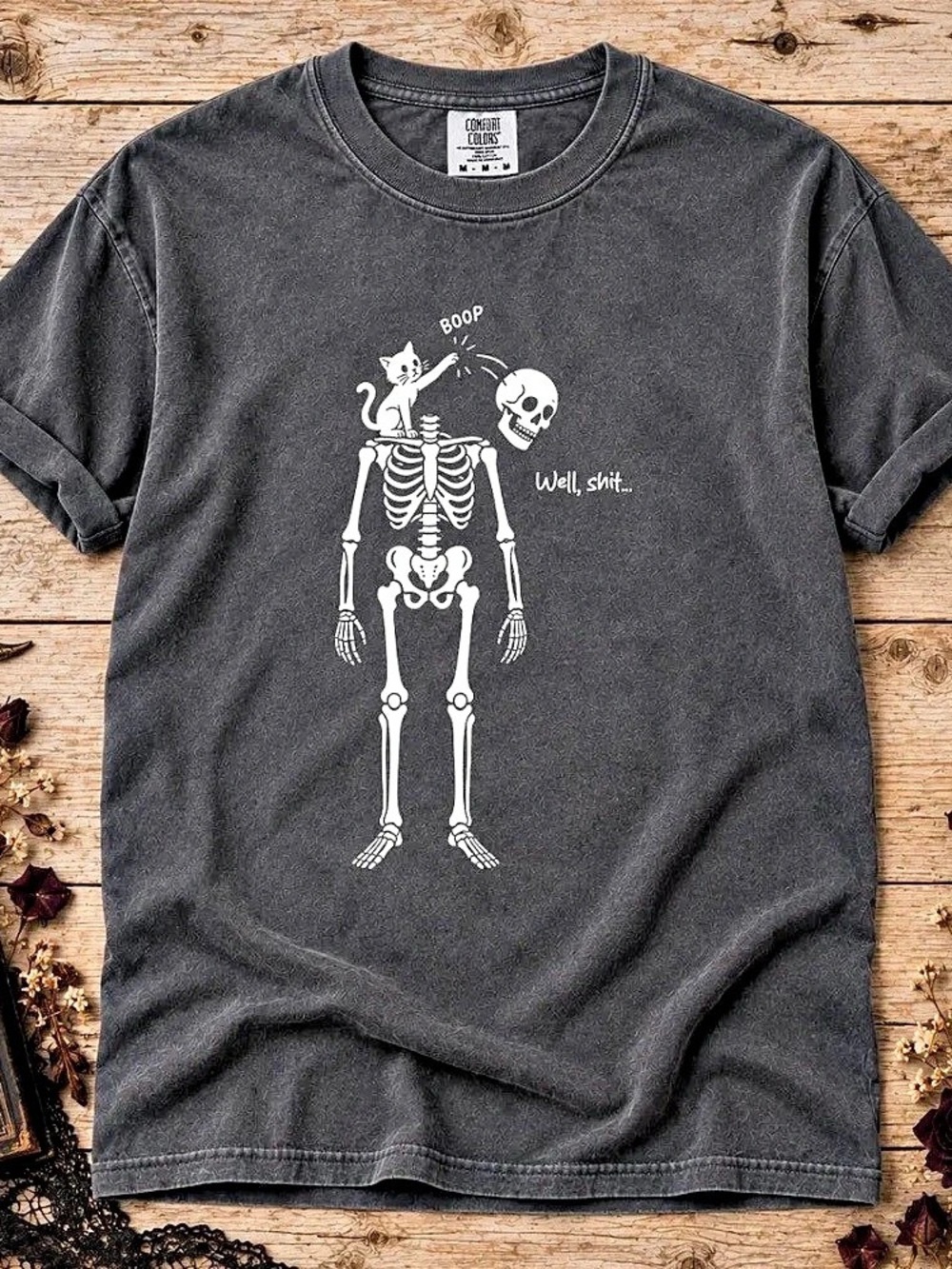 Comfort Colors Join The Halloween Spirit Skeleton Ghost Pumpkins Dancing Vintage